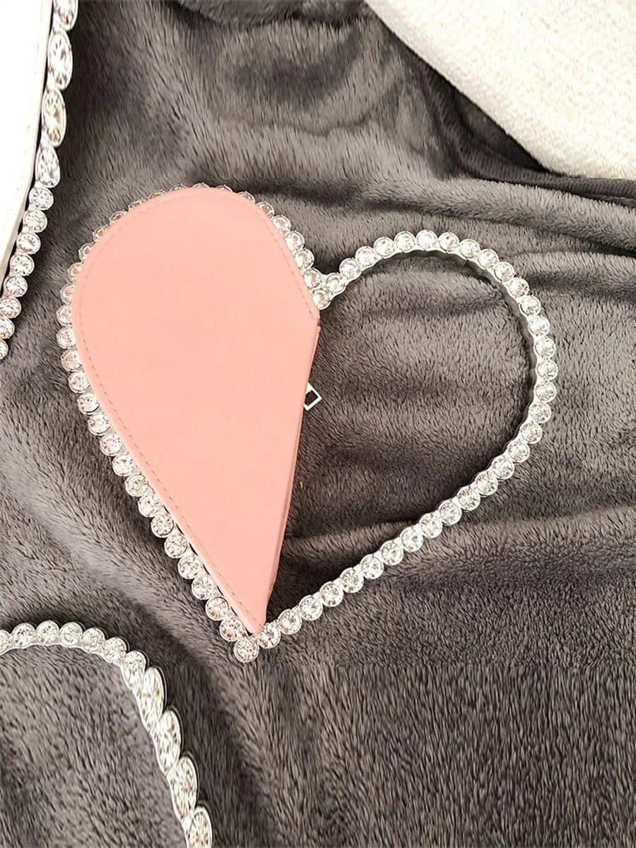Inlay Zircon Heart Banquet Handbag MNBF059
